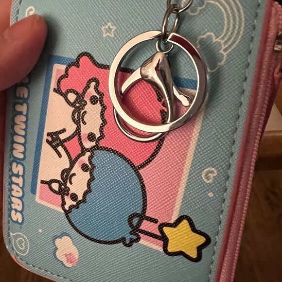 Little Twin Stars ID Holder/Key Ring Zip Wallet - Picture 4 of 6